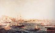unknow artist Confederate Blockade Runners at St.George-s Bermuda oil painting on canvas